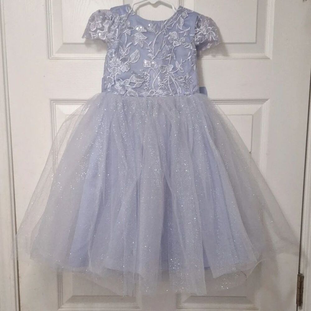 Lavetir 3T purple toddler tulle glitter ballgown